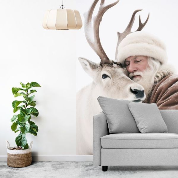 Santa And Deer