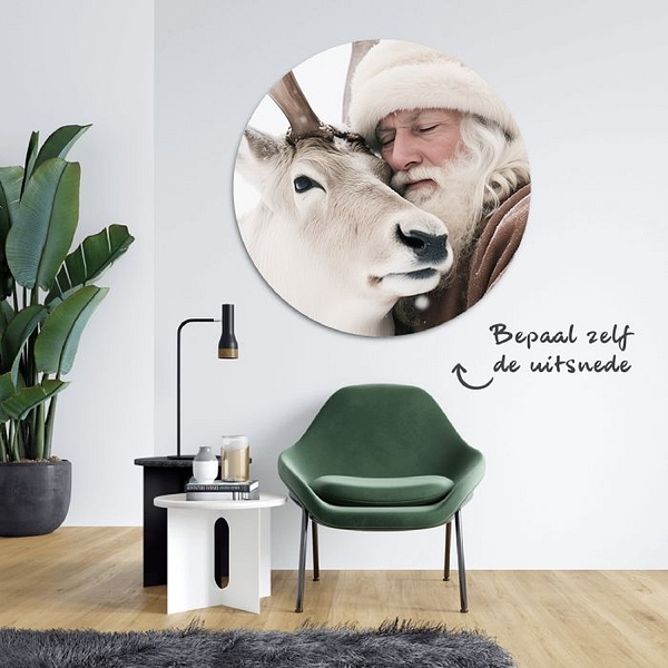 Santa And Deer