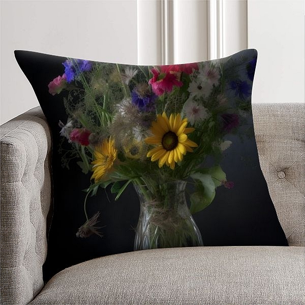 Stilleven Bloemen in Glazen Vaas | Kleurrijk Schilderij | Schilderij Bloemen