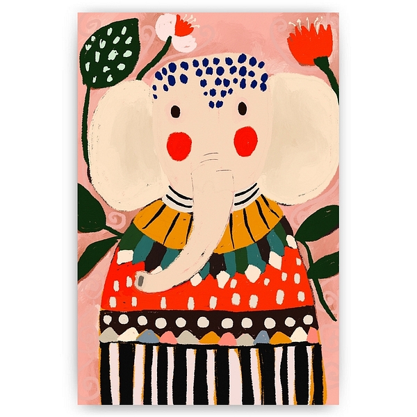 Colorful Whimsical Elephant