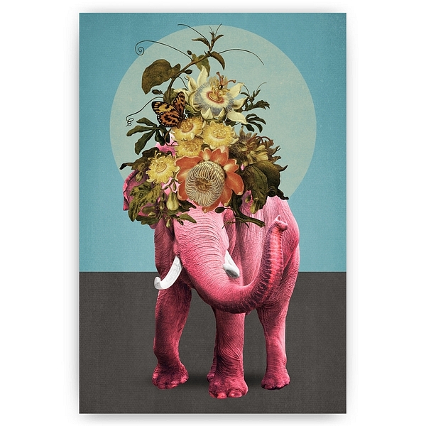 Pink Elephant Floral Crown