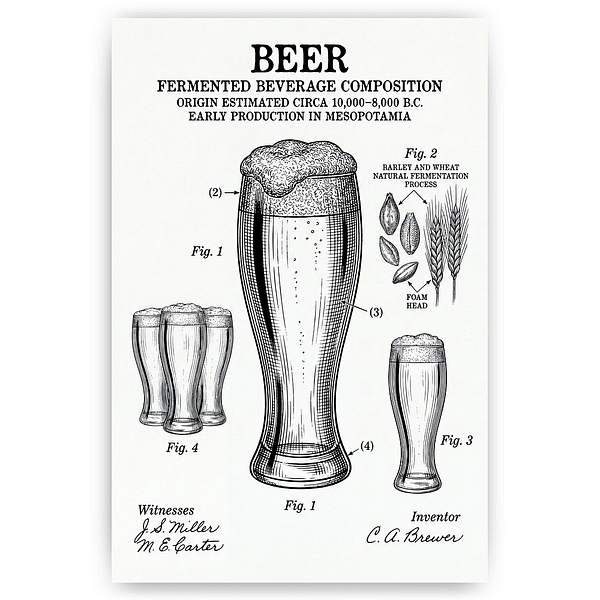 Beer Patent Drawing