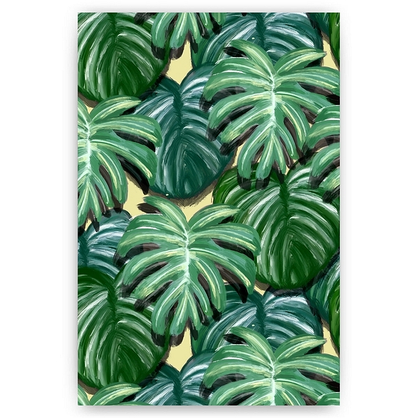 Monstera bladeren patroon